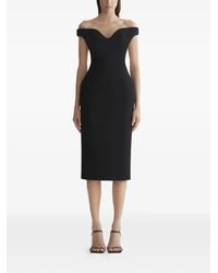 Mugler - Off-Shoulder Open-Back Dress - Lyst