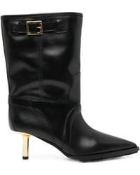 Sacai - Pointed-Toe Buckled Ankle Boots - Lyst