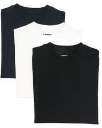Jil Sander - Pack de tres camisetas con cuello redondo - Lyst