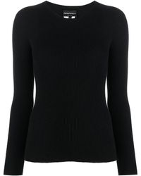 Emporio Armani - Seamless Ribbed-Knit Jumper - Lyst