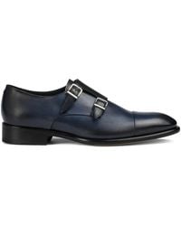 Doucal's - Leather Double-Buckle Monk Shoes - Lyst