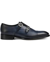 Doucal's - Leather Double-Buckle Monk Shoes - Lyst