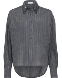 Brunello Cucinelli - Chemise À Rayures - Lyst