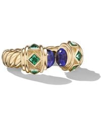 David Yurman - 18Kt Renaissance Tanzanite And Tsavorite Ring (6.5Mm) - Lyst