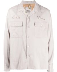 Hombre Ropa de Camisas de Camisas informales de botones Camisa texturizada con cierre de presión Maison Mihara Yasuhiro de hombre de color Negro 