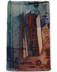 D'Aniello - Perla Abstract-Print Fringed Scarf - Lyst