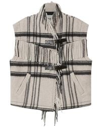 Isabel Marant - Fringed Checked Vest - Lyst
