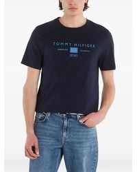 Tommy Hilfiger - T-Shirt En Coton À Logo Imprimé - Lyst