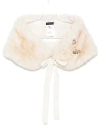 Liu Jo - Embellished Faux-Fur Scarf - Lyst