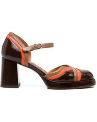 Chie Mihara - Kate Panelled Patent Leather Pumps - Lyst