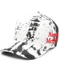 McQueen - Abstract-Print Cotton Hat - Lyst