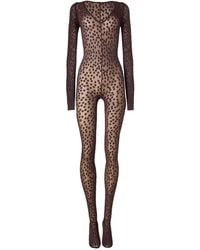 Wolford - Dots-Pattern Catsuit - Lyst