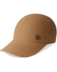 Maison Michel - Tiger Wool Logo-Plaque Cap - Lyst