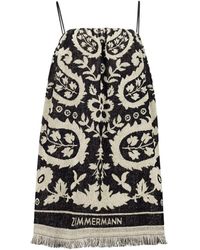 Zimmermann - Robe Rhiannon En Coton - Lyst