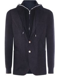 Eleventy - Jack Met Capuchon En Vlakken - Lyst