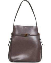 TOTEME - Leren Bucket-Tas Met Ceintuur - Lyst