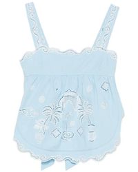 ALÉMAIS - Maizy Scalloped-Trim Top - Lyst