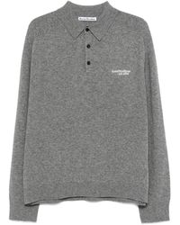 Acne Studios - Logo Wool Polo Shirt - Lyst