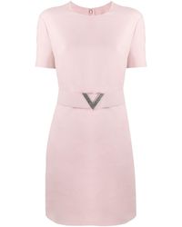 Valentino Kleid mit Pavé-Gürtel - Pink