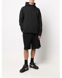 nike drip wash hoodie with print in washed black