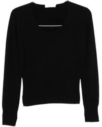 Max Mara - Ribbed-Knit Scoop-Neck Sweater - Lyst