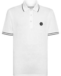 Philipp Plein - Logo-Appliqué Cotton Polo Shirt - Lyst
