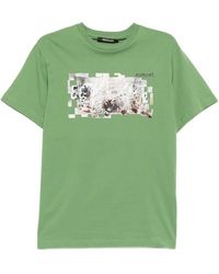 Roberto Cavalli - Graphic-Print Cotton T-Shirt - Lyst