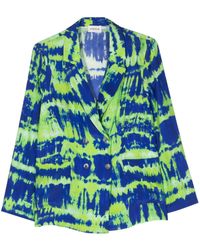 P.A.R.O.S.H. - Tie-dye Double-breasted Blazer - Lyst