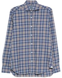 Barba Napoli - Checked Long-Sleeved Shirt - Lyst