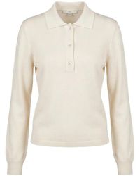 Malo - Ribbed Knitted Polo Top - Lyst