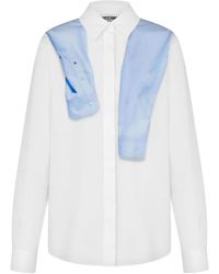 Moschino - Printed Cotton Poplin Shirt - Lyst