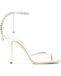 Jimmy Choo - Saeda 100mm ビジューストラップ サンダル - Lyst