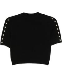 Sandro - Cropped Wool And Cashmere Sweater - Lyst