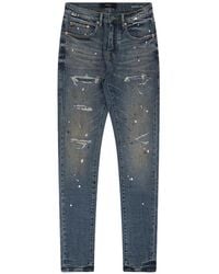Purple Brand - Paint-Splatter Distressed Jeans - Lyst