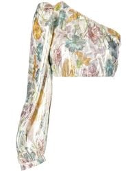 Hayley Menzies - Shimmering Bonita Silk Jacquard Top - Lyst