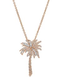 Anita Ko - 18kt Rose Gold Palm Tree Diamond Necklace - Lyst