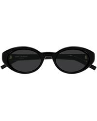 Saint Laurent - Sl 567 Plump Oval-Frame Sunglasses - Lyst
