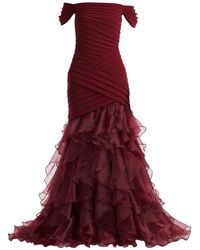 Tadashi Shoji - Ruffled Off-Shoulder Maxi Dress - Lyst