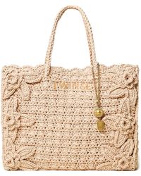 Twinset - Sac Porté Épaule À Fleurs Appliquées - Lyst