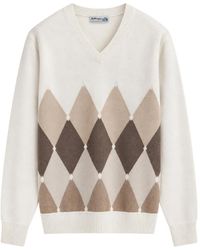 Ballantyne - Pull À Losanges En Intarsia - Lyst
