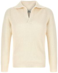 Riviera - Ribbed Polo Sweater - Lyst