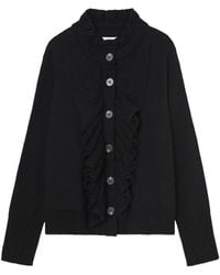 Psophia - Manteau Boutonné À Volants - Lyst