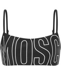 Moschino - Logo-Print Bikini Top - Lyst