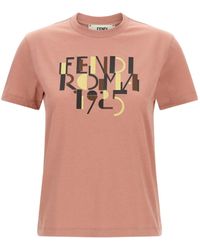 Fendi - Embroidered Tee Shirt - Lyst