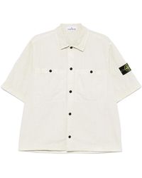 Stone Island - Overhemd Met Afneembare Badge - Lyst