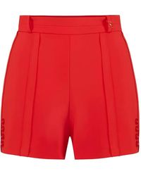 Elisabetta Franchi - Button Logo-Detail Shorts - Lyst