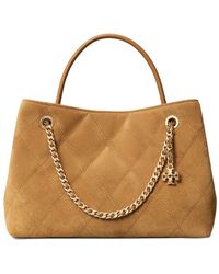 Tory Burch - Small Fleming Suede Carryall Bag - Lyst