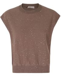 Herno - Sequin-Embellished Knitted Top - Lyst