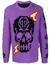 Philipp Plein - Pullover Mit Totenkopf-Stickerei - Lyst