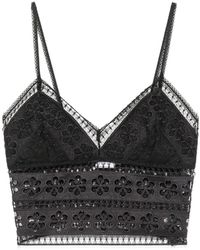 Charo Ruiz - Haut Crop Melie En Dentelle - Lyst